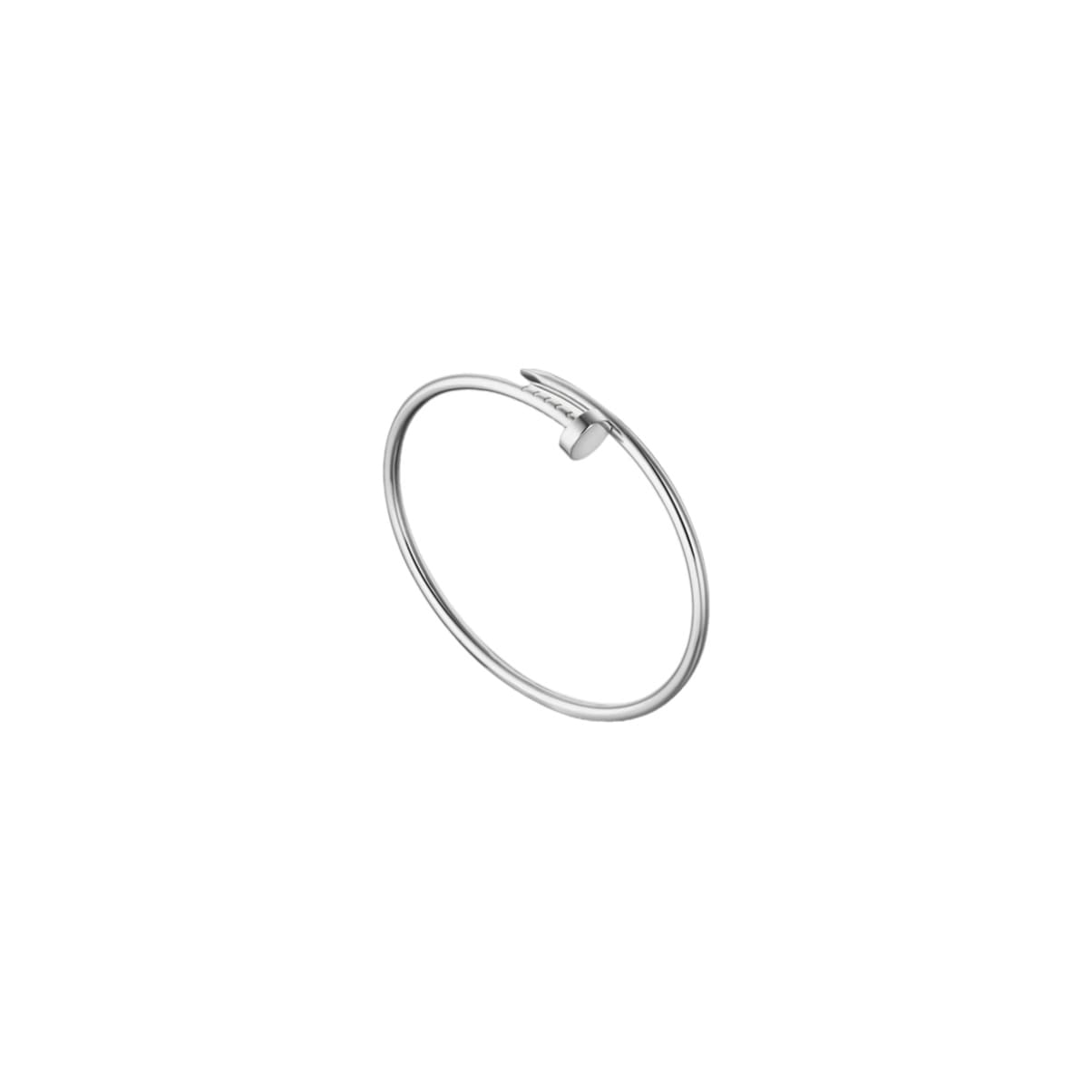 PULSERA CLAVO DELGADA PLATEADA