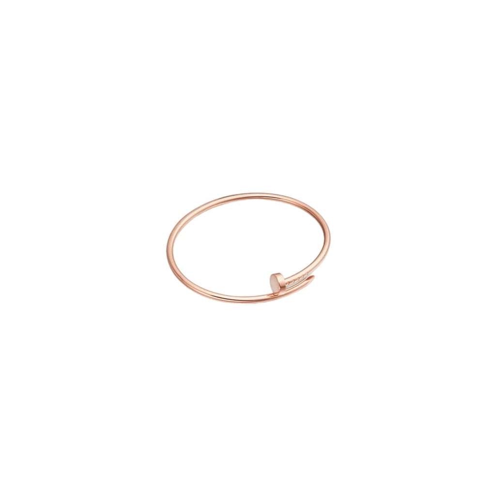 PULSERA CLAVO DELGADA ORO ROSA