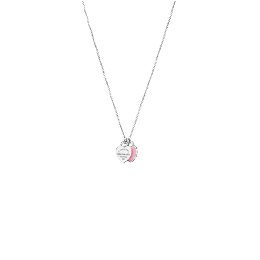 COLLAR DOBLE PLACA ROSA