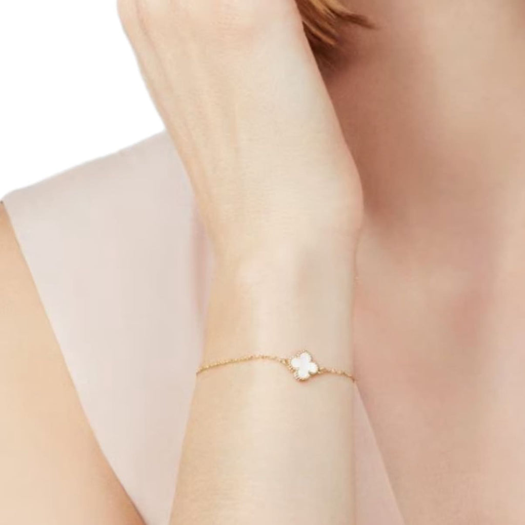PULSERA TRÉBOL SWEET BLANCO