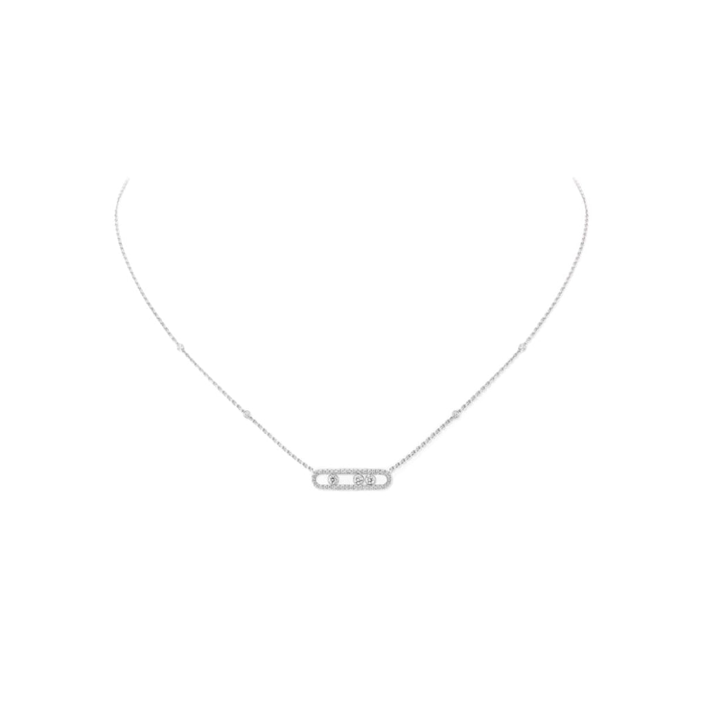 COLLAR MOVE PAVÉ PLATEADO