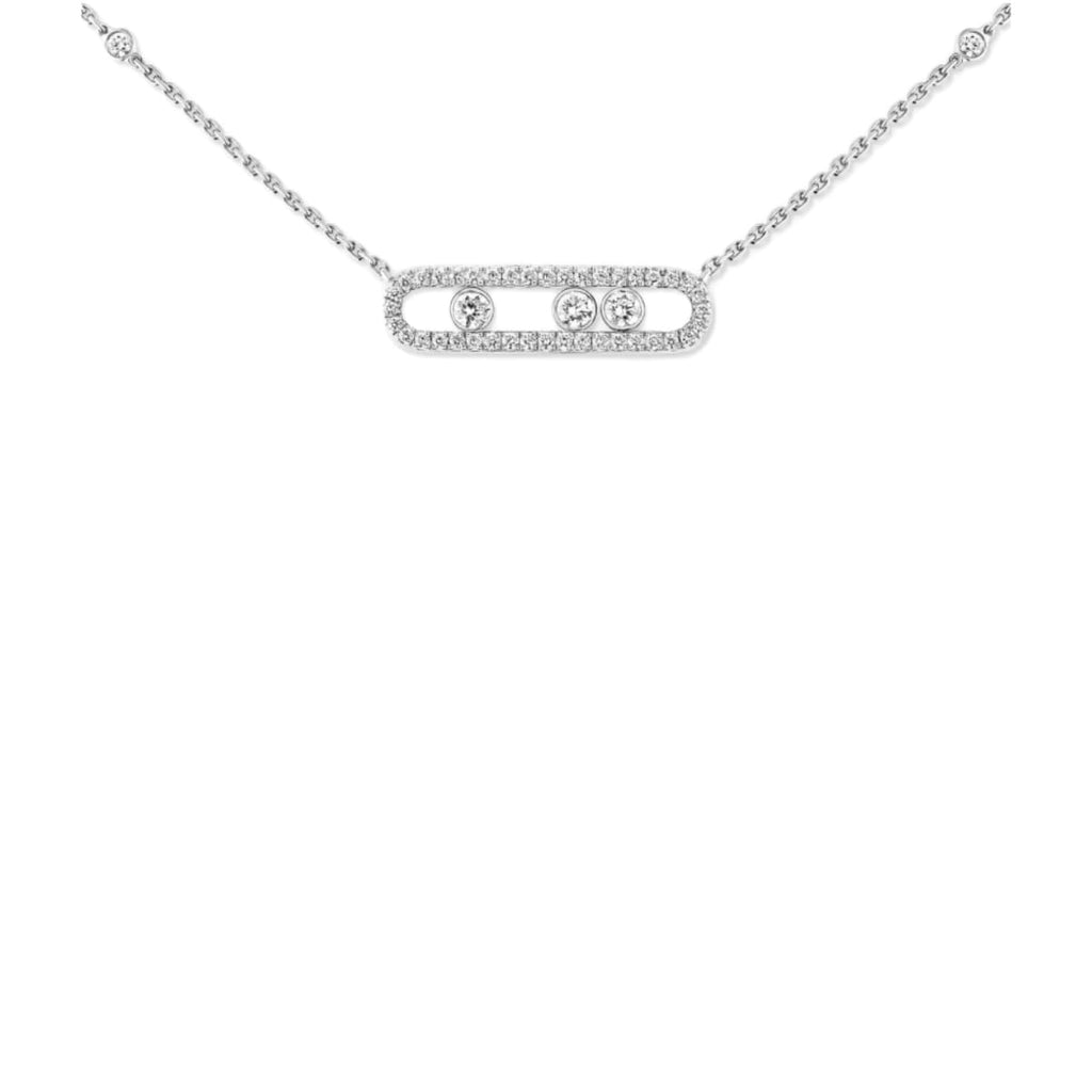 COLLAR MOVE PAVÉ PLATEADO