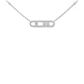 COLLAR MOVE PAVÉ PLATEADO