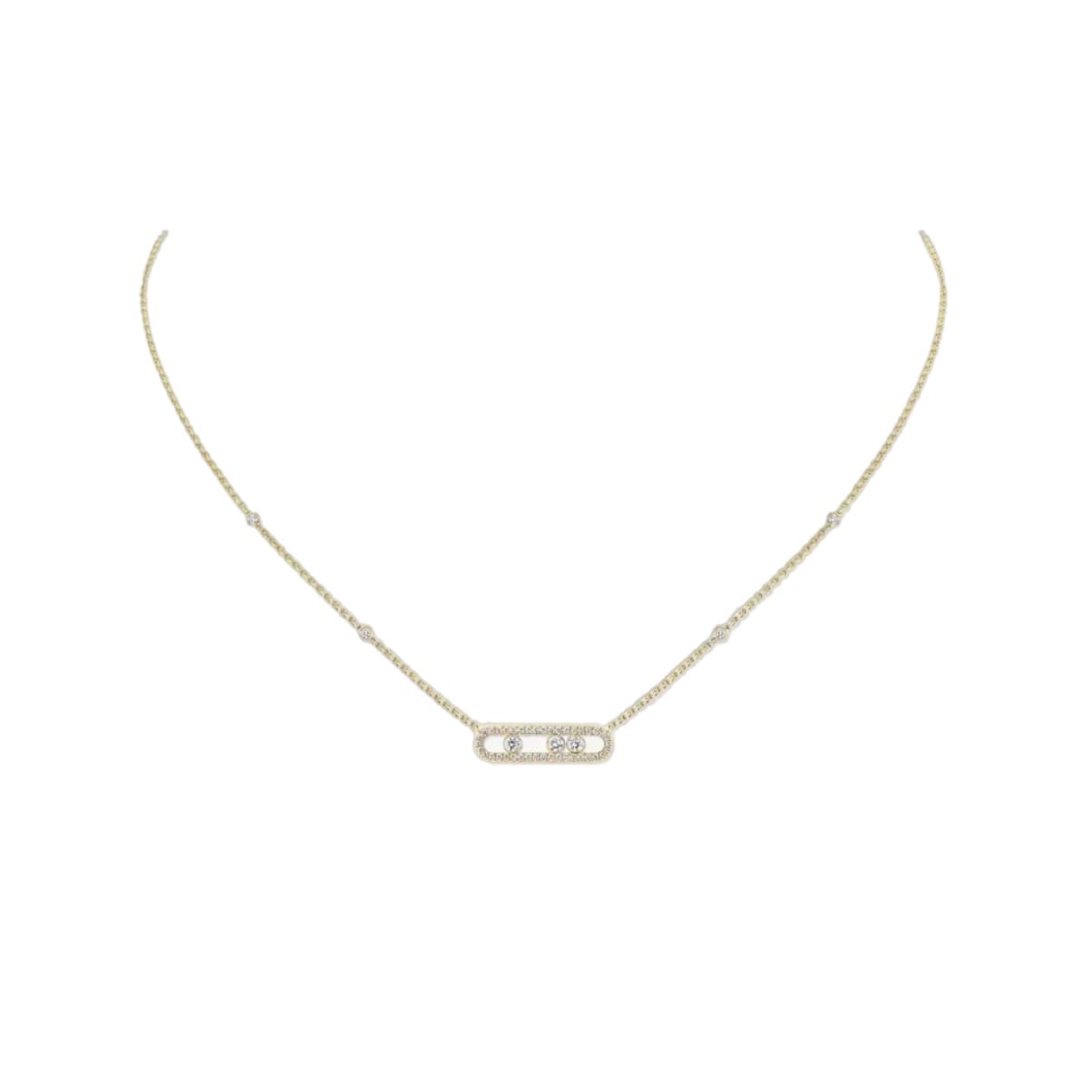 COLLAR MOVE PAVÉ DORADO