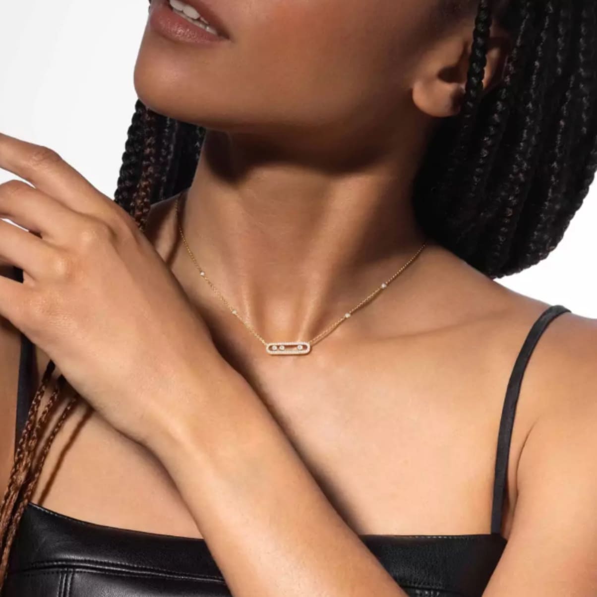 COLLAR MOVE PAVÉ DORADO